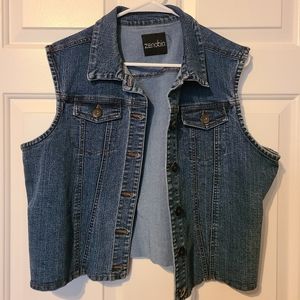 Zenobia denim vest plus size